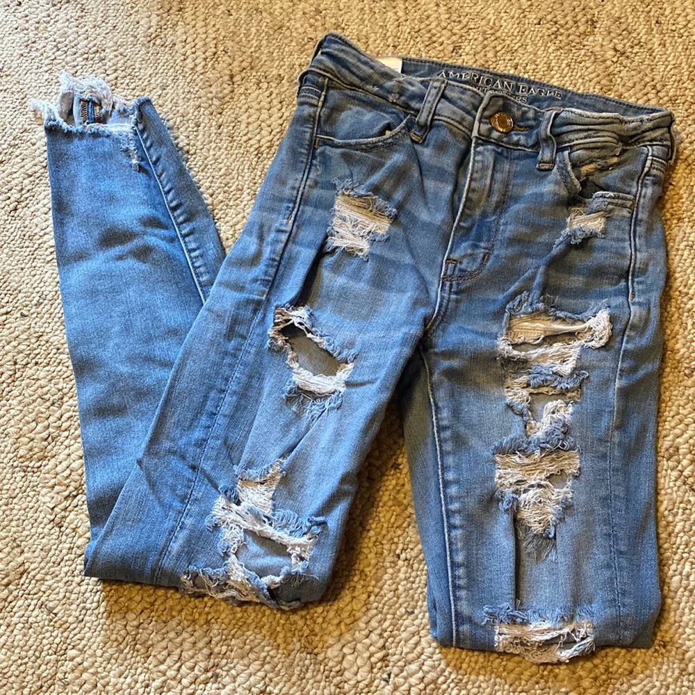 Distressed jeans